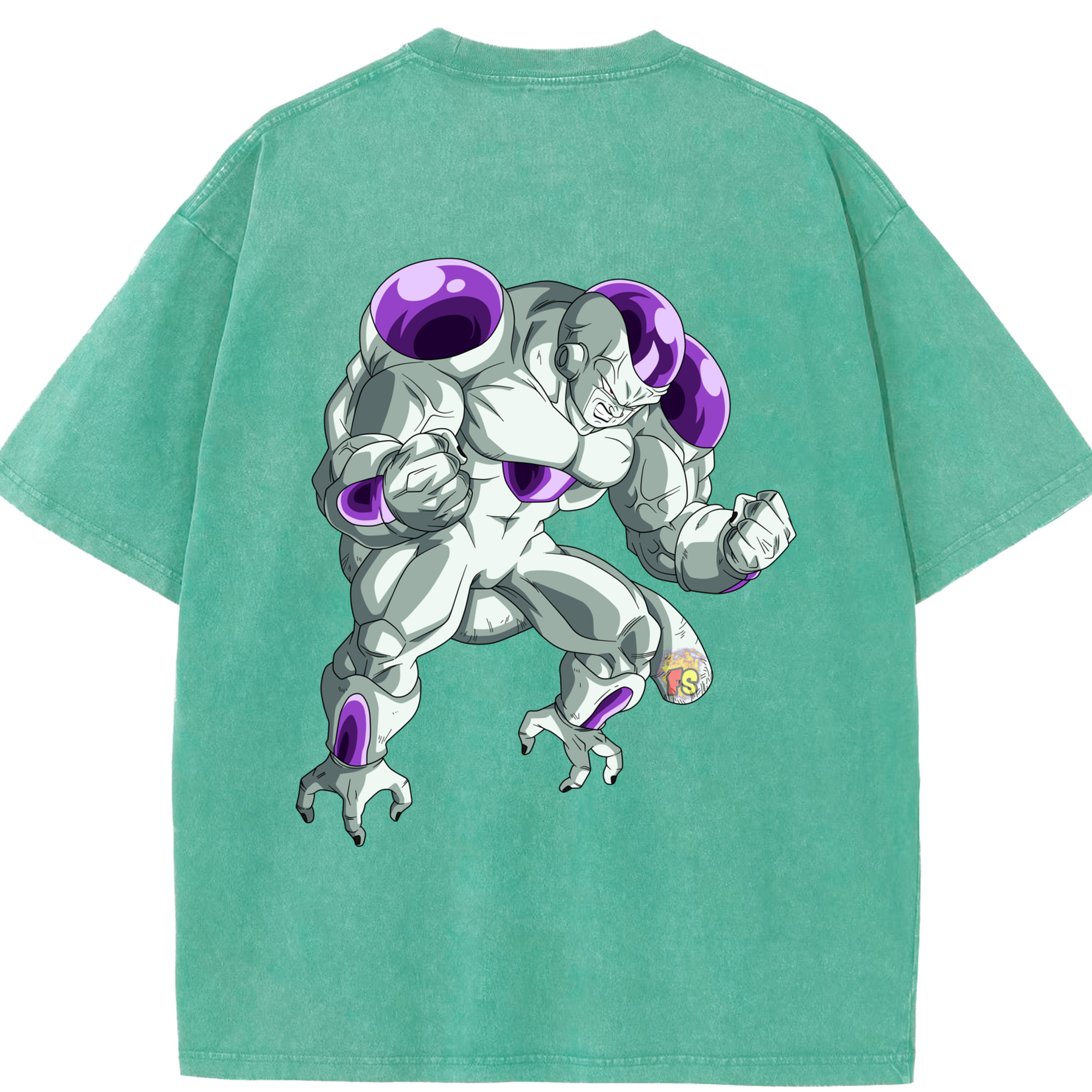 （画像用） ドラゴンボール フリーザ DRAGON BALL Frieza 綿100% ヴィンテージ風 半袖Tシャツ（背面プリント）